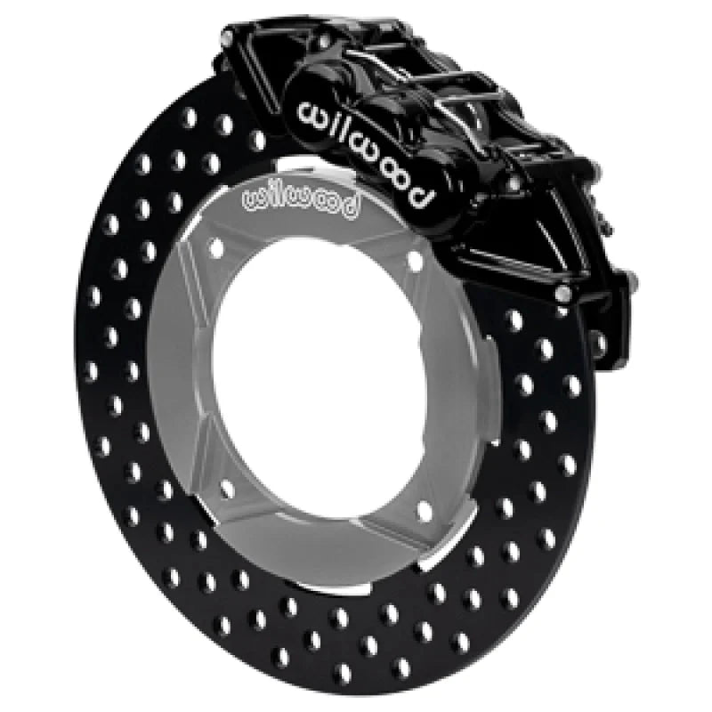 Wilwood Front Kit 11.25in Drilled - Black fits 2014+ Polaris RZR XP 1000 - Side View