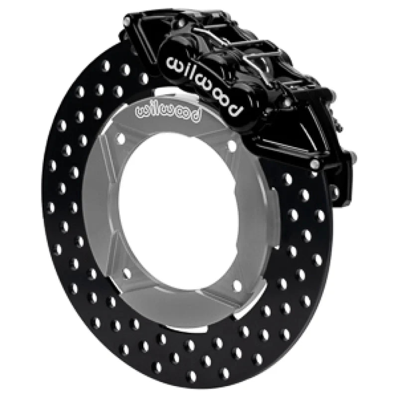 Wilwood Front Kit 11.25in Drilled - Black fits 2019 Polaris Turbo UTV6