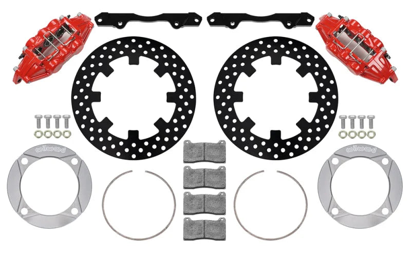 Wilwood Front Kit 11.25in Drilled - Red fits 2014+ Polaris RZR XP 1000 - Main Product View