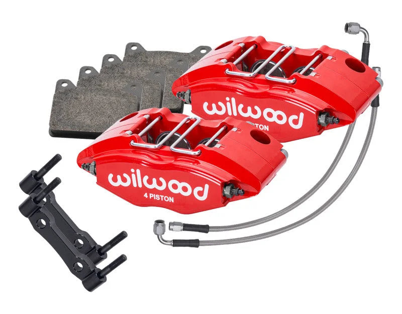 Wilwood Front Powerlite Caliper Kit 3in MT - Red fits 1969-1974 Porsche 911