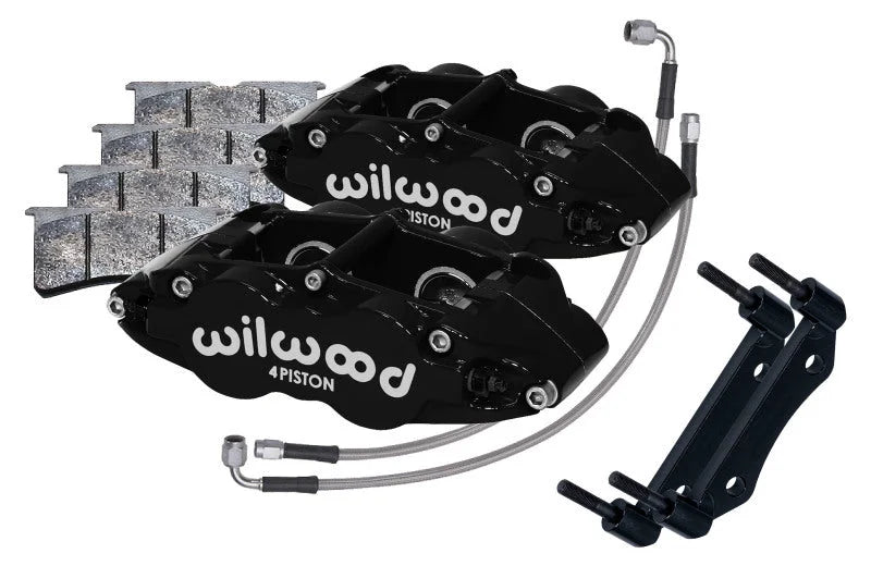 Wilwood Front Superlite Caliper Kit 3.5in MT - Black fits 1969-1983 Porsche 911
