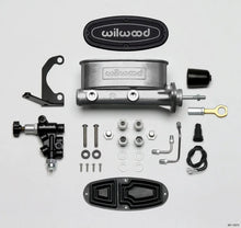 Load image into Gallery viewer, Wilwood HV Tandem M/C Kit w L/H Bracket &amp; Prop Valve - 7/8in Bore-W/Pushrod - Early Mustang - Side View