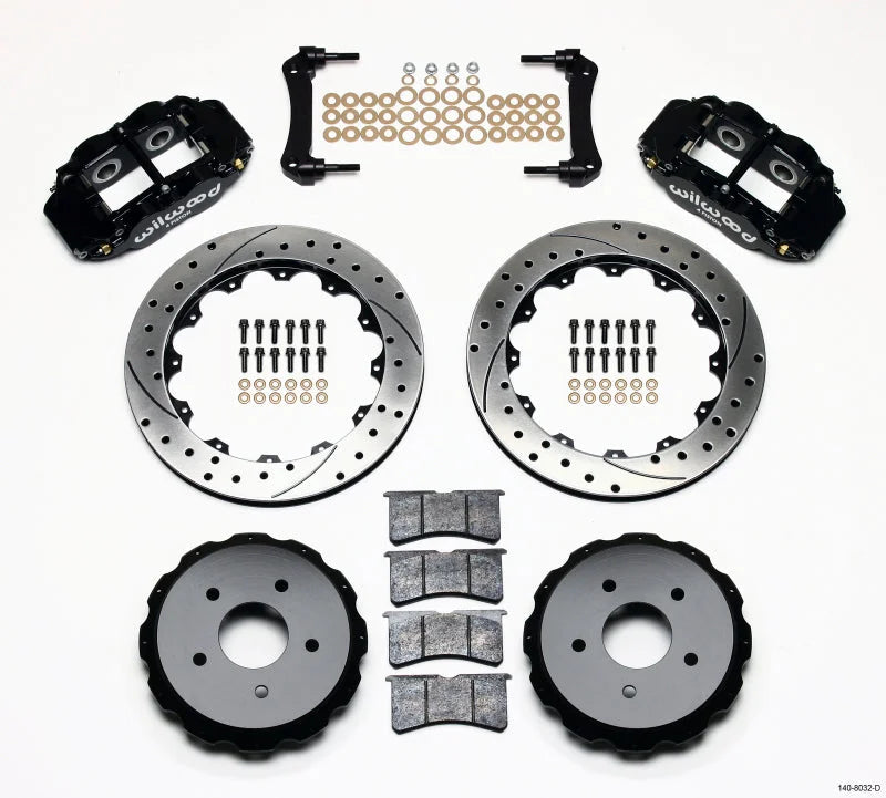 Wilwood Narrow Superlite 4R Rear Kit 12.88in Drilled fits 2004-2009 Cadillac XLR / 1997-2013 Chevrolet Corvette C5 / Z06