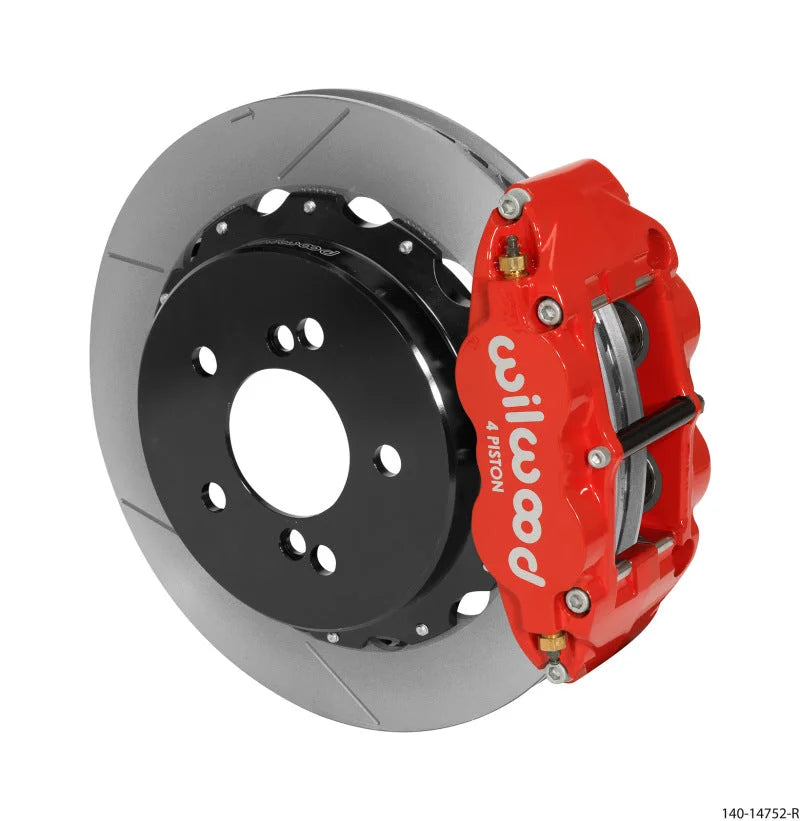 Wilwood Narrow Superlite 4R Rear Kit 12.88in Slotted Red fits 2000-2006 BMW M3 E46
