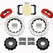 Load image into Gallery viewer, Wilwood Narrow Superlite 4R Rear Kit 14.00in Drilled Red Morrison Multilink IRS (10-15 Camaro Based)