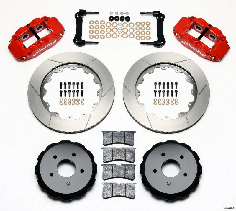 Wilwood Narrow Superlite 4R Rear Kit 14.00in Red fits 2004-2008 Cadillac XLR / 2008-2009 Cadillac XLR PLATINUM / 2006-2009...