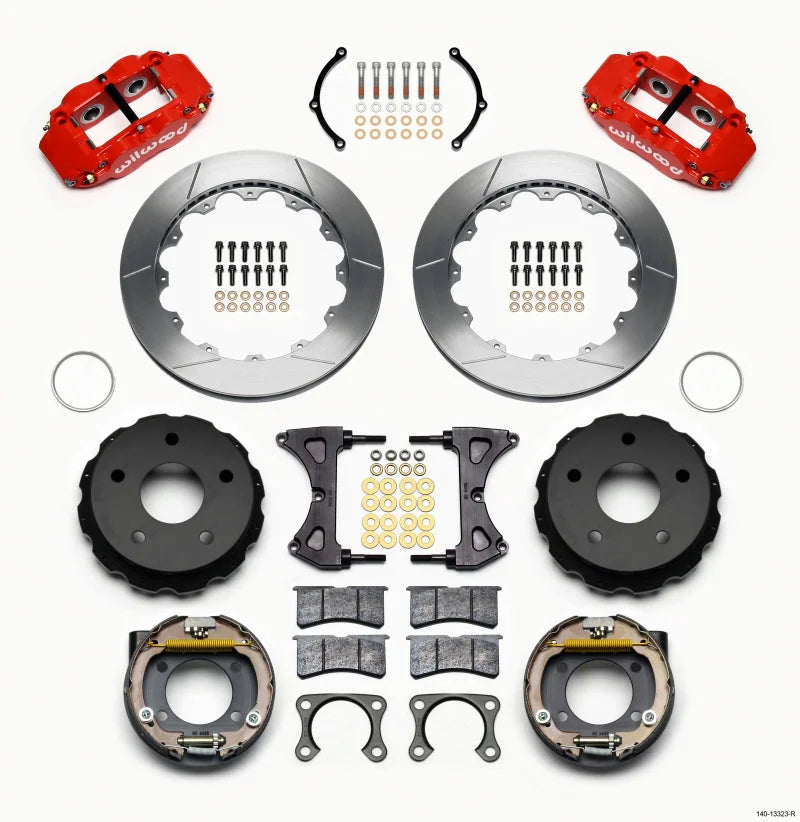 Wilwood Narrow Superlite 4R Rear P-Brk Kit 12.88in Red Big Ford 2.36in Off Bronco 5 x 5.50