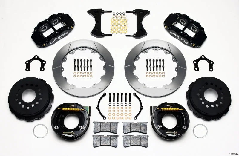 Wilwood Narrow Superlite 4R Rear P-Brk Kit 12.88in Mopar/Dana 2.36in Off w/Snap Ring Bearing