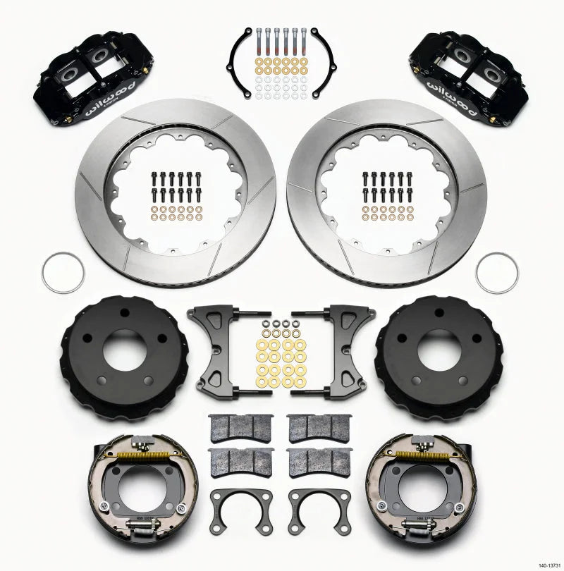 Wilwood Narrow Superlite 4R Rear P-Brk Kit 14.00in Big Ford 2.00in Off 5 x 5.50 fits Ford Bronco