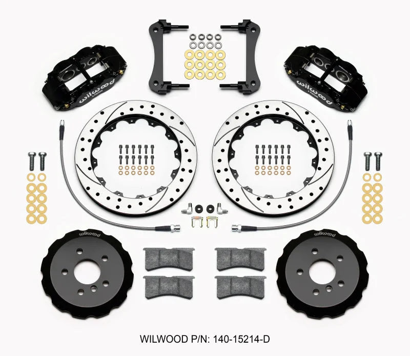 Wilwood Narrow Superlite 6R Front Hat Kit 12.88in Drilled w/Lines fits 2014-2015 Mini Cooper