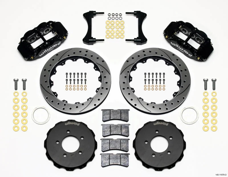 Wilwood Narrow Superlite 6R Front Hat Kit 12.88in Drilled fits 2006-2015 Honda Civic / CR-Z