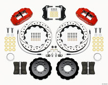 Load image into Gallery viewer, Wilwood Narrow Superlite 6R Front Hat Kit 12.88in Drill Red w/ Lines fits 2013-up Ford Focus / 2013-2014 Ford Focus ST