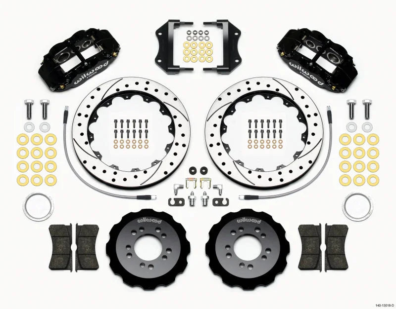 Wilwood Narrow Superlite 6R Front Hat Kit 12.88in Drilled w/ Lines fits 2013-up Ford Focus / 2013-2014 Ford Focus ST