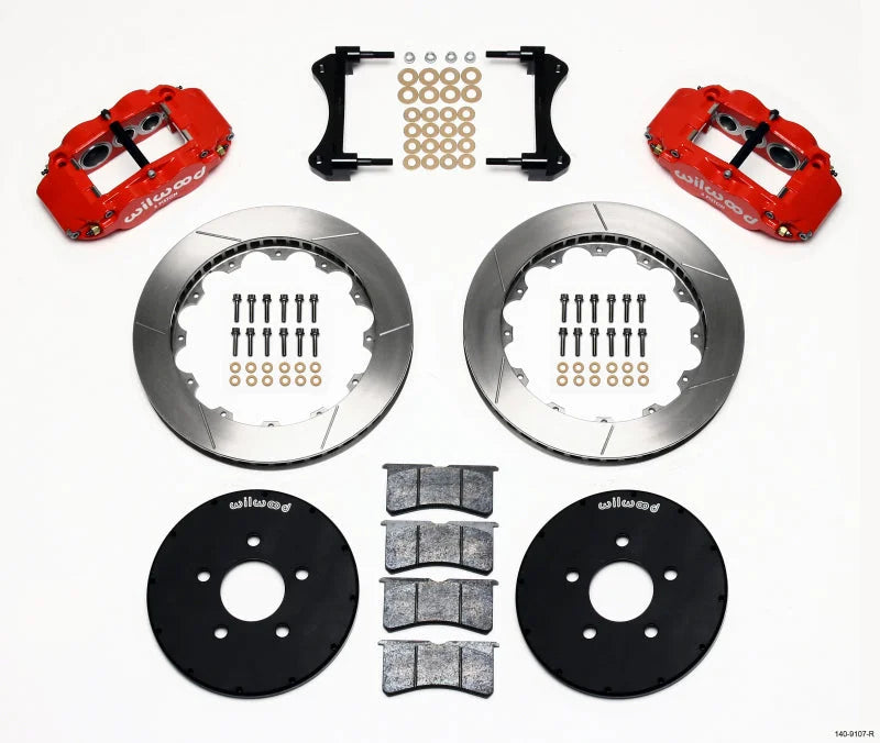 Wilwood Narrow Superlite 6R Front Hat Kit 12.88in Red fits 1994-2004 Ford Mustang