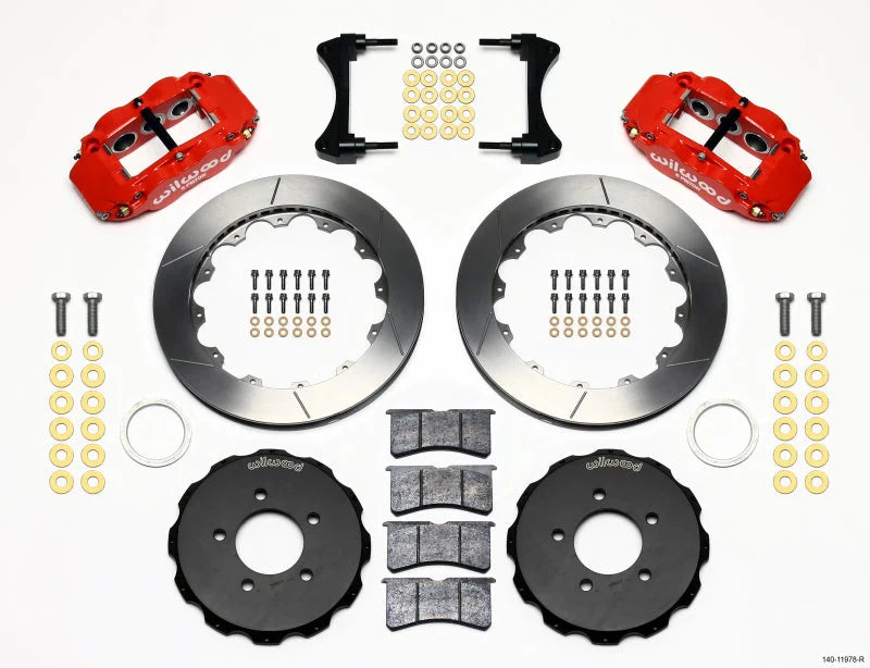 Wilwood Narrow Superlite 6R Front Hat Kit 12.88in Red fits 2006-2015 Honda CR-Z / Civic