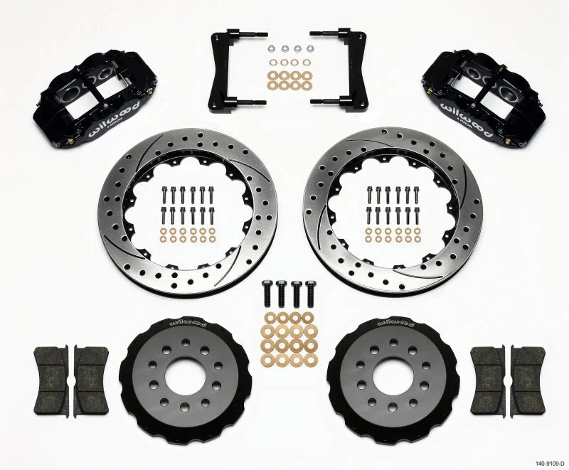 Wilwood Narrow Superlite 6R Front Hat Kit 13.06in Drilled fits 2005-2014 Ford Mustang