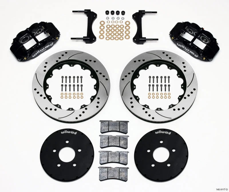 Wilwood Narrow Superlite 6R Front Hat Kit 14.00in Drilled fits 1994-2004 Ford Mustang