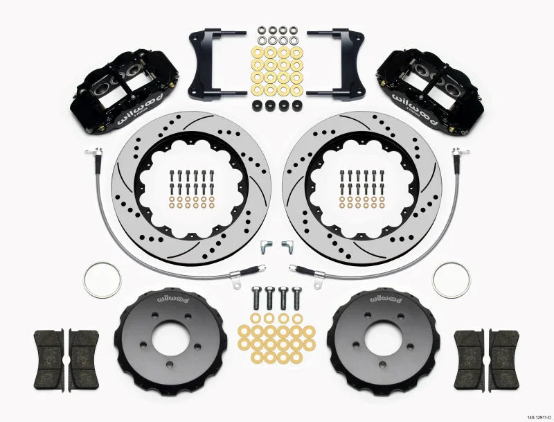 Wilwood Narrow Superlite 6R Front Hat Kit 14.00in Drilled w/ Lines fits 2006-2015 Mazda Mx-5 Miata / Miata