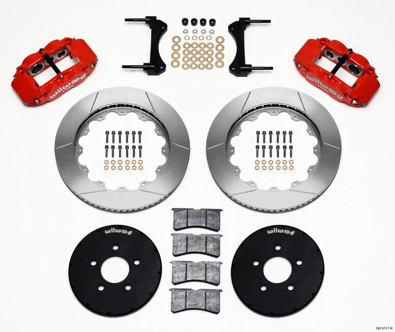 Wilwood Narrow Superlite 6R Front Hat Kit 14.00in Red fits 1994-2004 Ford Mustang