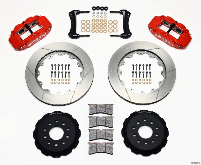 Wilwood Narrow Superlite 6R Front Hat Kit 14.00in Red C4 fits 1988-1996 Chevrolet Corvette