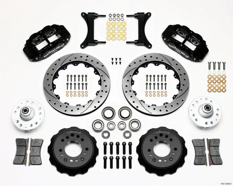 Wilwood Narrow Superlite 6R Front Hub Kit 12.88in Drilled 79-87 GM G Body - Side View