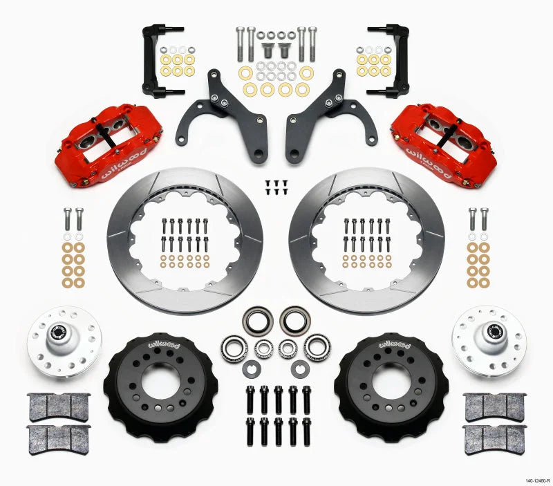 Wilwood Narrow Superlite 6R Front Hub Kit 12.88in Red fits 1959-1964 Chevrolet Bel Air / Chevrolet Impala / 1963-1964 Chev...