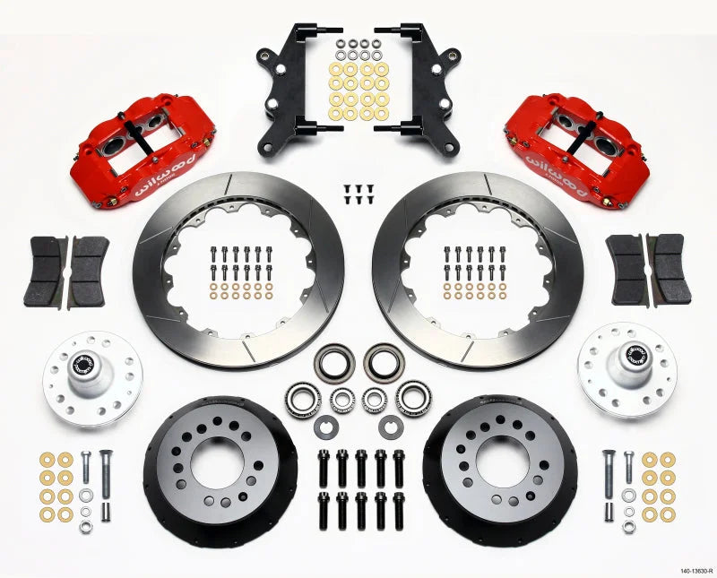 Wilwood Narrow Superlite 6R Front Hub Kit 12.88in Red fits 1964-1968 Ford COUNTRY Squire / 1964-1968 Ford Custom 500 / 196...