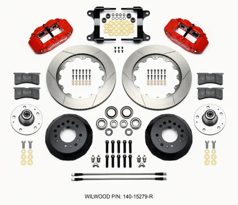Wilwood Narrow Superlite 6R Front Hub Kit 14.00in Red fits 1982-1992 Chevrolet Camaro / 1982-1992 Pontiac Firebird
