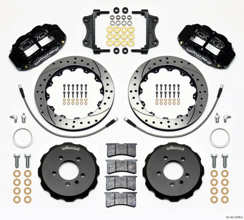 Wilwood Narrow Superlite Front Hat Kit 12.88in Drilled w/ Lines fits 2006-2012 Audi A3 / 2007 Volkswagen Eos 2.0T / 2012 2...