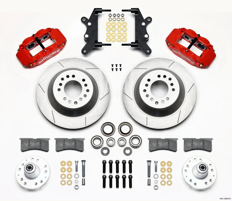 Wilwood Narrow Superlite Front Hub & 1PC Rtr Kit 12.88in-Red Full Size fits 1964-1968 Ford COUNTRY Squire / 1964-1968 Ford...