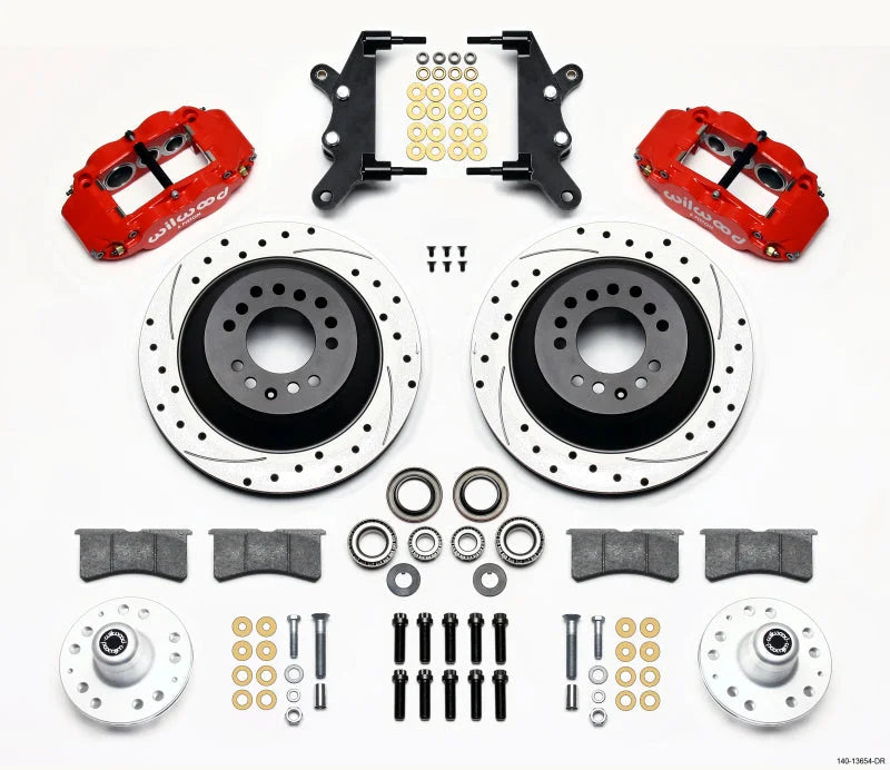 Wilwood Narrow Superlite Frt Hub & 1PC Rtr Kit 12.88in Drilled -Red fits 1964-1968 Ford COUNTRY Squire / 1964-1968 Ford Cu...