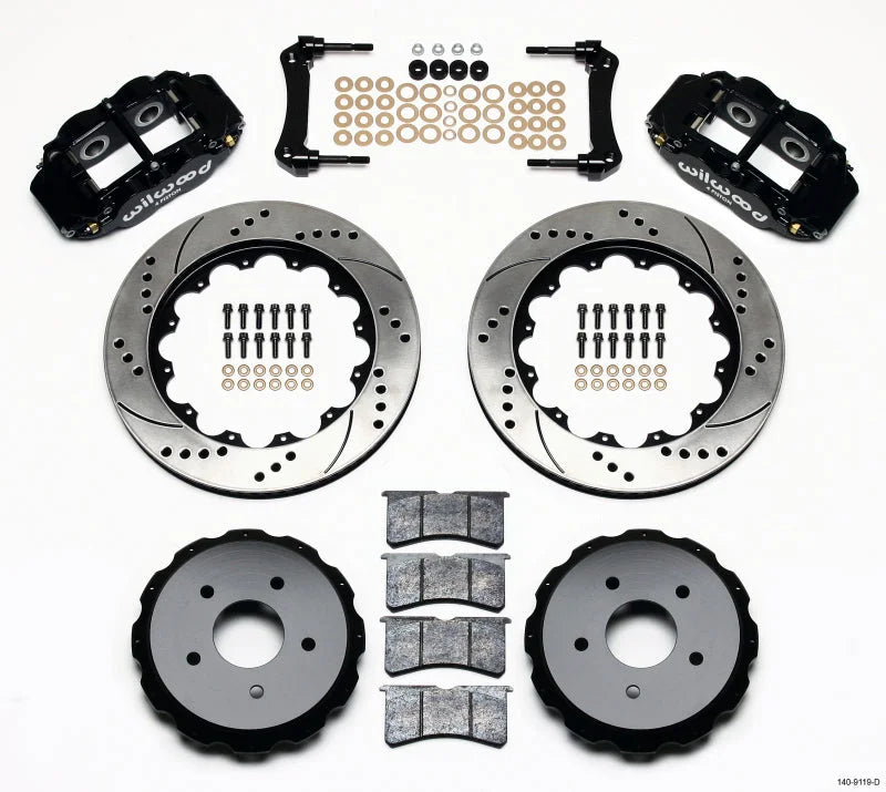 Wilwood Narrow Superlite Rear Kit 14.00in Drilled C5/Z06 fits 2004-2008 Cadillac XLR / 2008 2009 Cadillac XLR PLATINUM / 2...