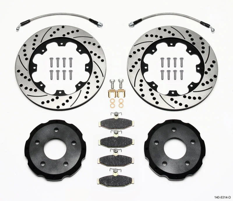 Wilwood Pro-Matrix Rear Kit Drilled fits 1988-1996 Chevrolet Corvette C4 - Side View