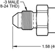 Load image into Gallery viewer, Wilwood Quick Disconnect - Male Side -3 AN - Main Product View