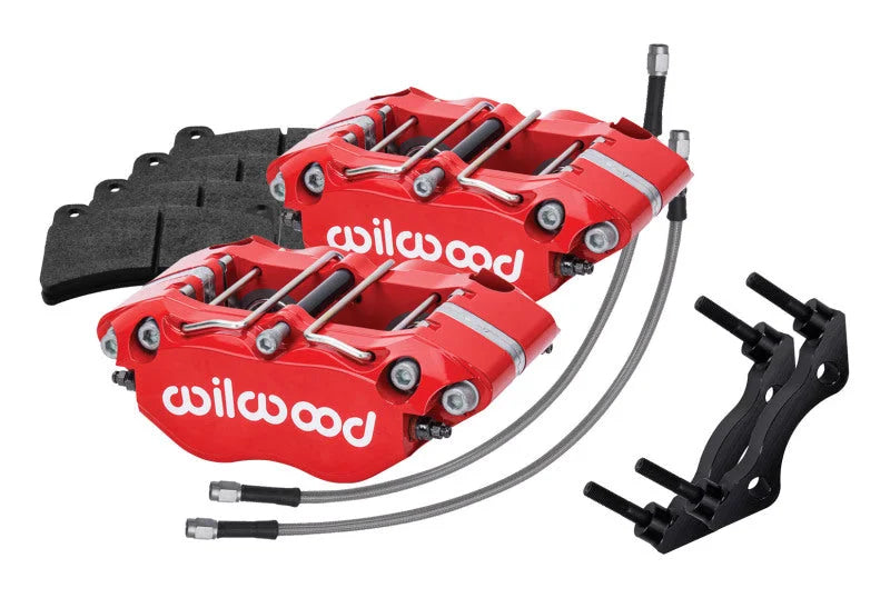 Wilwood Rear Dynapro Caliper Kit 3in MT - Red fits 1984-1989 Porsche 911