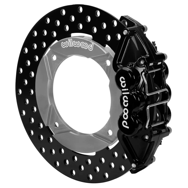 Wilwood Rear Kit 11.25in Drilled - Black fits 2014+ Polaris RZR XP 1000 - Side View