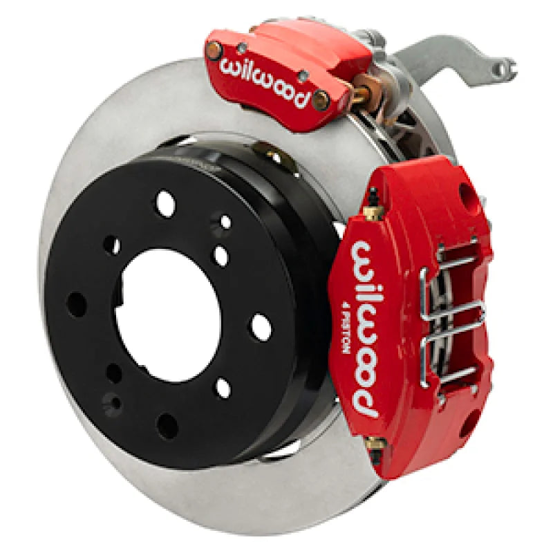Wilwood Rear Powerlite Brake Kit Plain Face - Red fits 1970-1976 Porsche 914