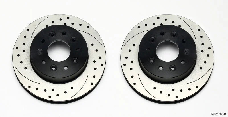 Wilwood Rotor Kit Front-Drilled (1Pc Rotors) fits 1970 1975-1982 Chevrolet Corvette C2 / C3