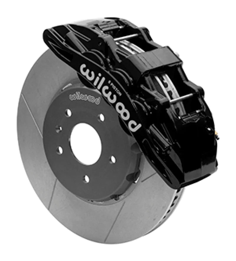 Wilwood SX6R Front Brake Kit 14in SRP Slotted/Drilled Black - w/ Lines fits 2014-2019 Chevrolet Corvette
