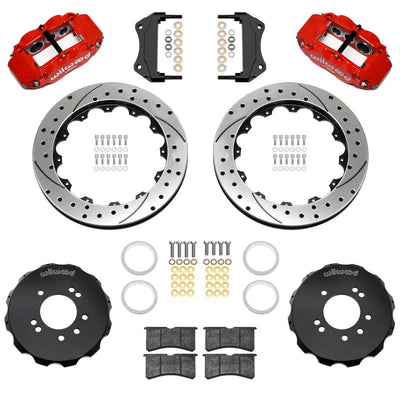 Wilwood Superlite 6R Fr BBK w/ 12.88in D/S Rotors - Red fits 1989-1998 Nissan 240SX / 1989-1994 Nissan Skyline / 1990-1996...