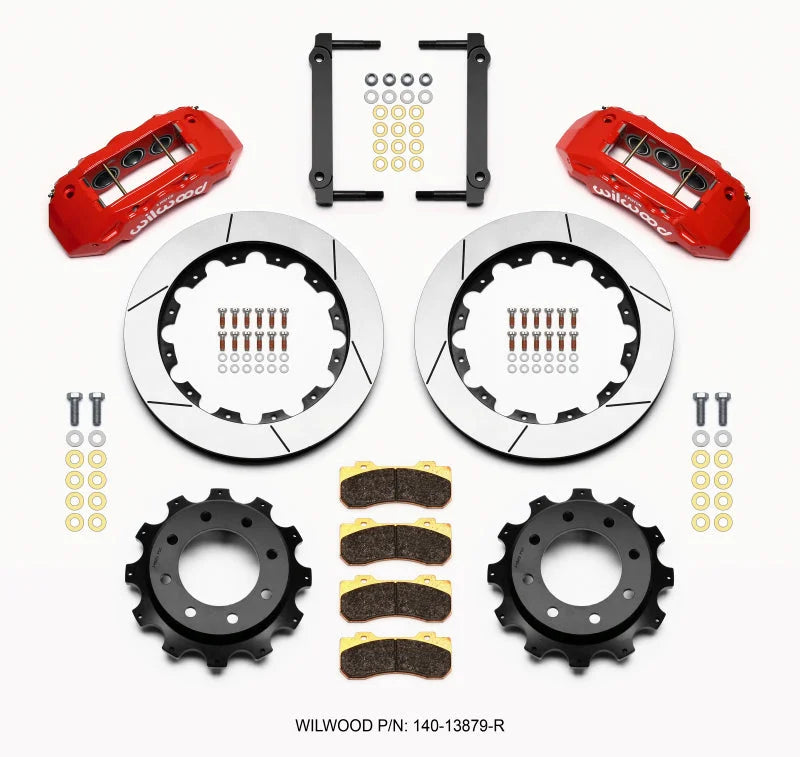Wilwood TX6R Rear Kit 16.00in Red 4.84 Cntr fits 2002-2006 Chevrolet Avalanche 2500 / 1999-2010 Chevrolet Silverado 2500 /...