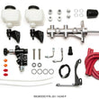Load image into Gallery viewer, Wilwood Tandem Remote M/C Kit w L/H Bracket &amp; Prop Valve - 7/8in Bore Ball Burnished-W/Pushrod - Side View