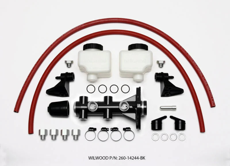 Wilwood Tandem Remote Master Cylinder - 1 1/8in Bore Black - Main Product View