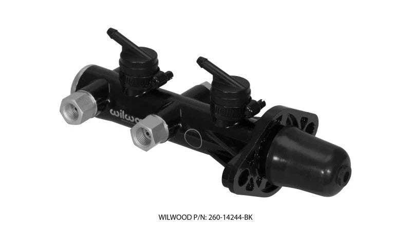 Wilwood Tandem Remote Master Cylinder - 1 1/8in Bore Black - Detail View