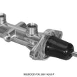 Load image into Gallery viewer, Wilwood Tandem Remote Master Cylinder - 15/16in Bore Ball Burnished - Side View