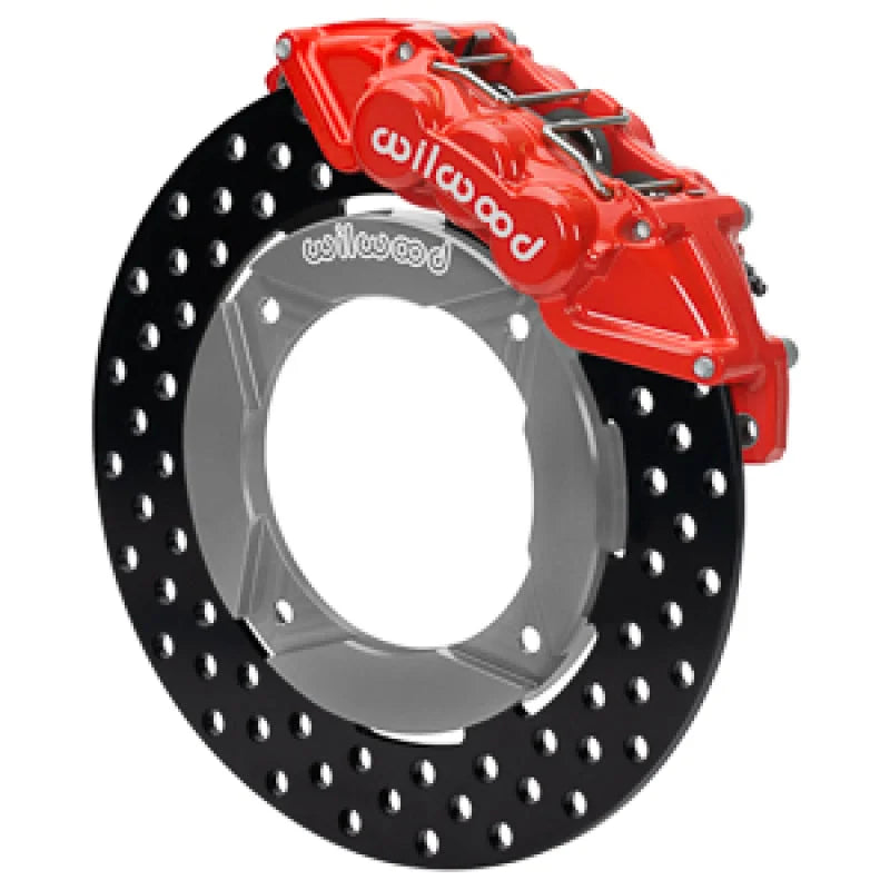 Wilwood UTV6 Front Kit 11.25in Drilled - Red fits 2019 Polaris Turbo