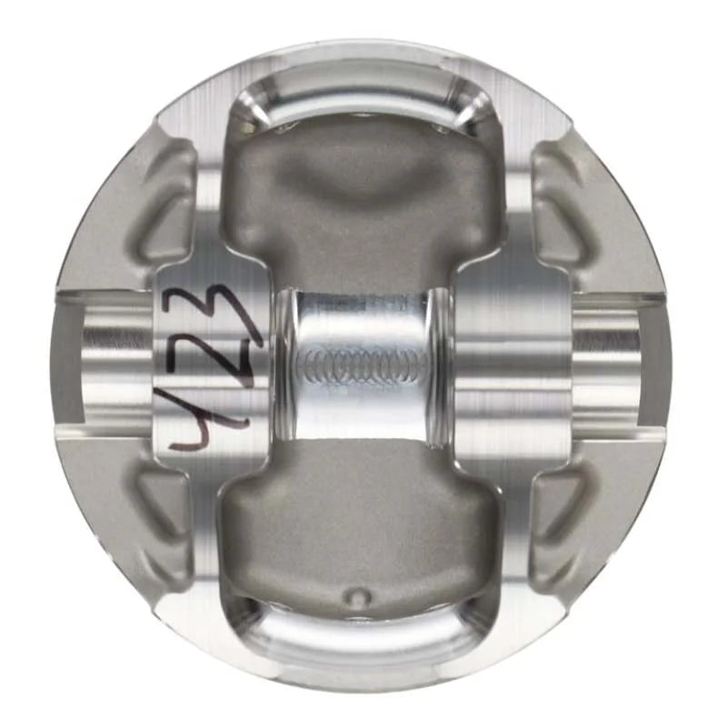 Wiseco Chevy SB 23 Degree Turbo Supercharger Dish Piston Shelf Stock Kit - Back View