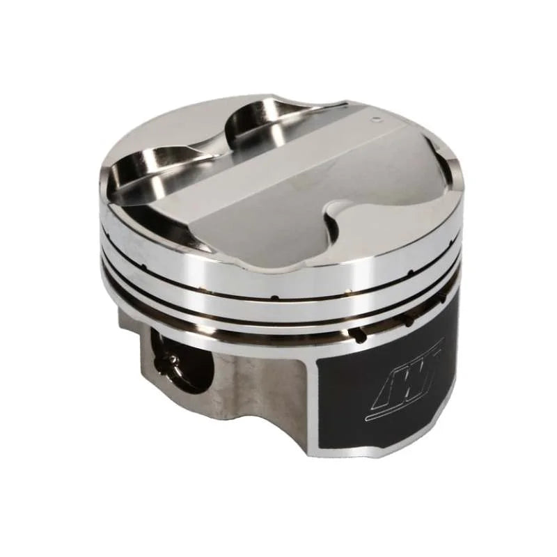 Wiseco Toyota 2JZGTE 3.0L 87mm +1mm Oversize Bore 33.98 Comp Ht Asymmetric Skirt Piston Set - Installation View