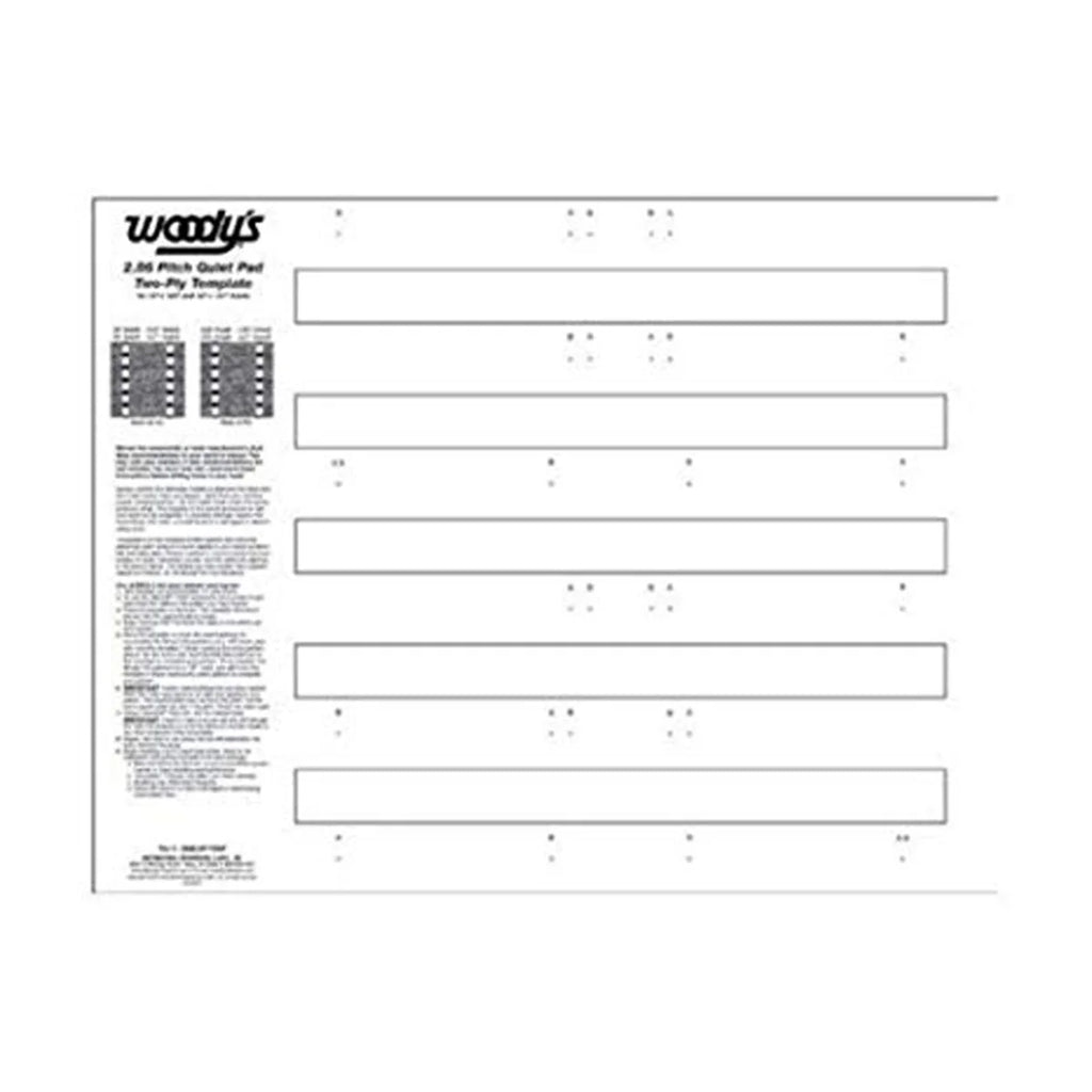 Woodys 2.86" PITCH QUIET PAD TWO-PLY TEMPLATE 286QUIET-TEMP