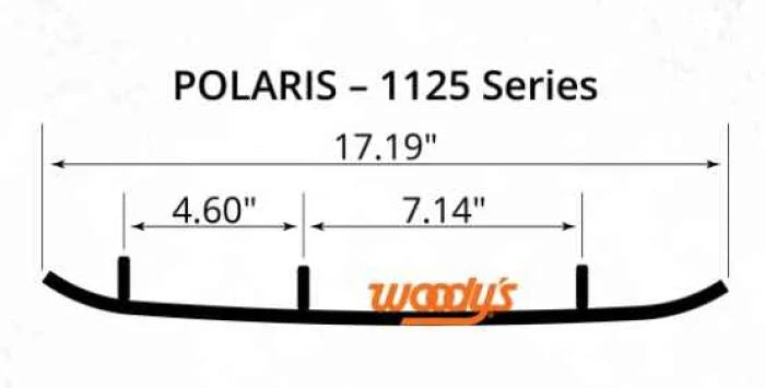 Woodys 4" X 60 TURNING 1 1/2" END PAD WITH HARD WELD AP4-1125